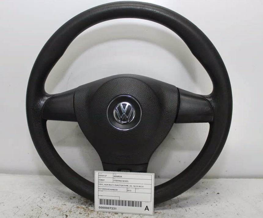 Volkswagen, Amarok Steering Wheel Vinyl Non Multi Function Type 2H 10/10 09/22