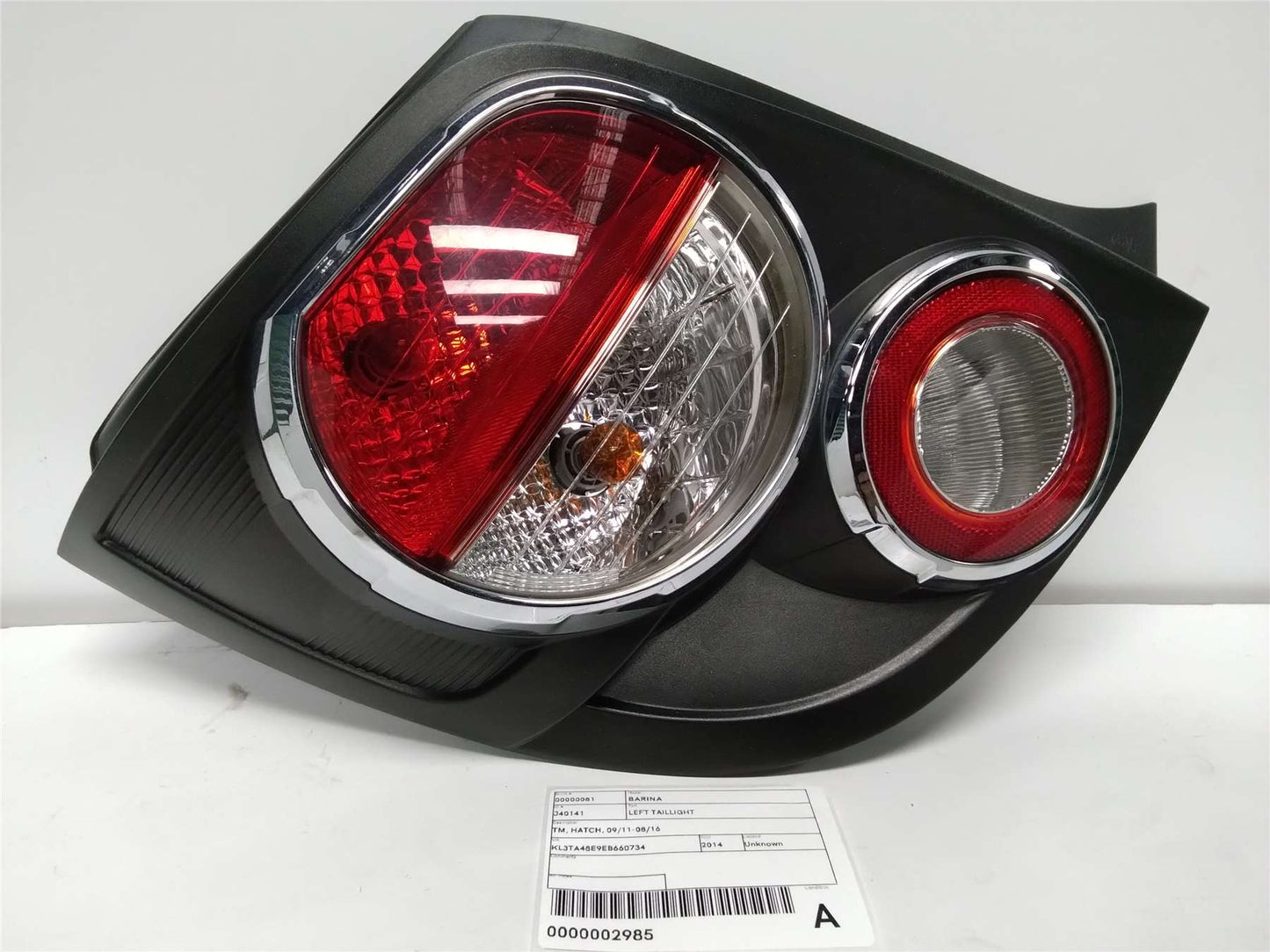 Holden, Barina Left Taillight Tm Hatch 09/11 08/16