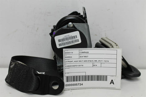Jeep, Compass Seat Belt Lh Front Assy (Belt And Stalk) Mk 07/11 12/16