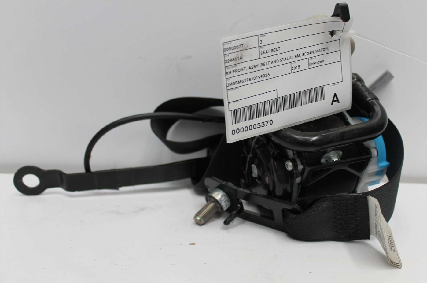 Mazda, 3 Seat Belt Rh Front Assy (Belt And Stalk) Bm Sedan/Hatch 11/13 05/16