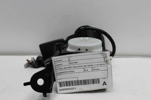Mazda, 3 Seat Belt Rh Rear Assy (Belt And Stalk) Bm Sedan 11/13 05/16
