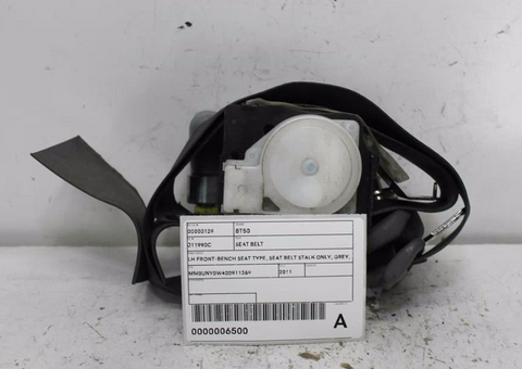 Mazda, Bt50 Seat Belt Lh Front Bench Seat Type Seat Belt Stalk Only Grey Single Cab Un 11/06 09/11