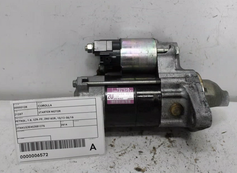 Toyota, Corolla Starter Motor Petrol 1.8 2Zr Fe Zre182R 10/12 06/18