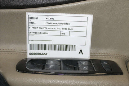 Renault, Koleos  Power Window Switch Rh Front (Master Switch) H45 09/08 03/13