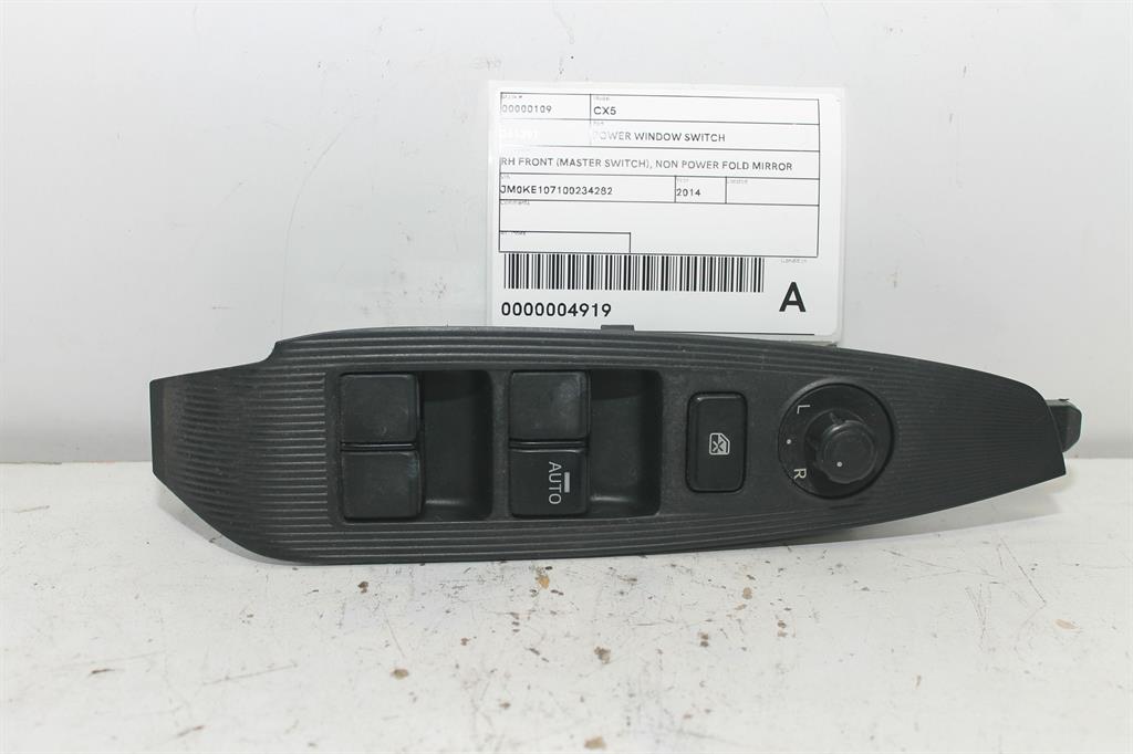 MAZDA, CX5 Power Window Switch Rh Front (Master Switch) Non Power Fold Mirror Type Ke 02/12 12/14