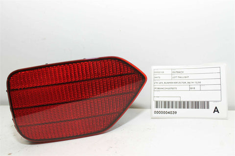 Subaru, Outback Left Taillight 6Th Gen Bumper Reflector 08/14 12/20