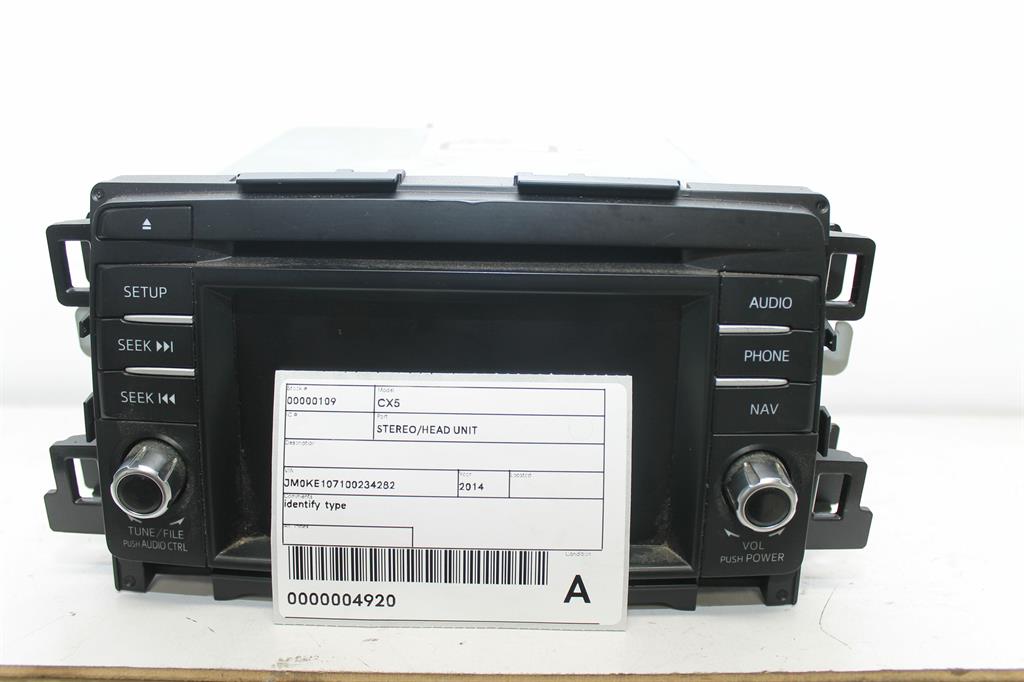 MAZDA, CX5 Stereo/Head Unit Display Unit Ke W/ Nav Type 02/12 12/14