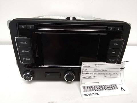 Skoda, Yeti Stereo/Head Unit Display & Head Unit Amundsen (Sat Nav Type) 5L 11/13 05/16