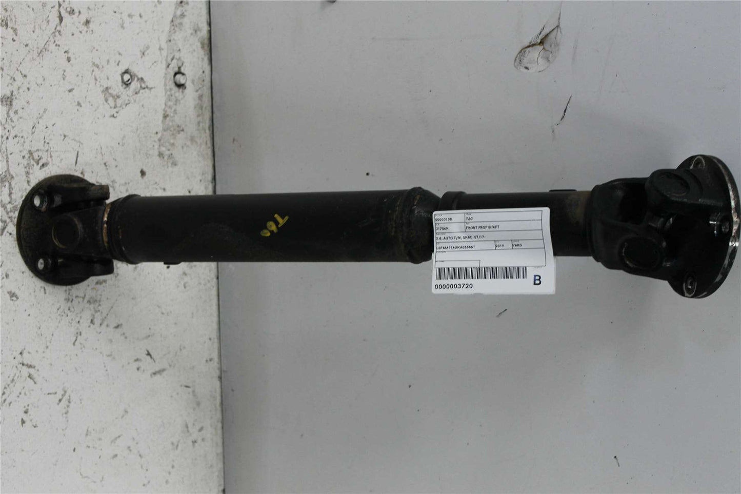 LDV, T60 Front Prop Shaft 2.8 Auto T/M Sk8C 07/17