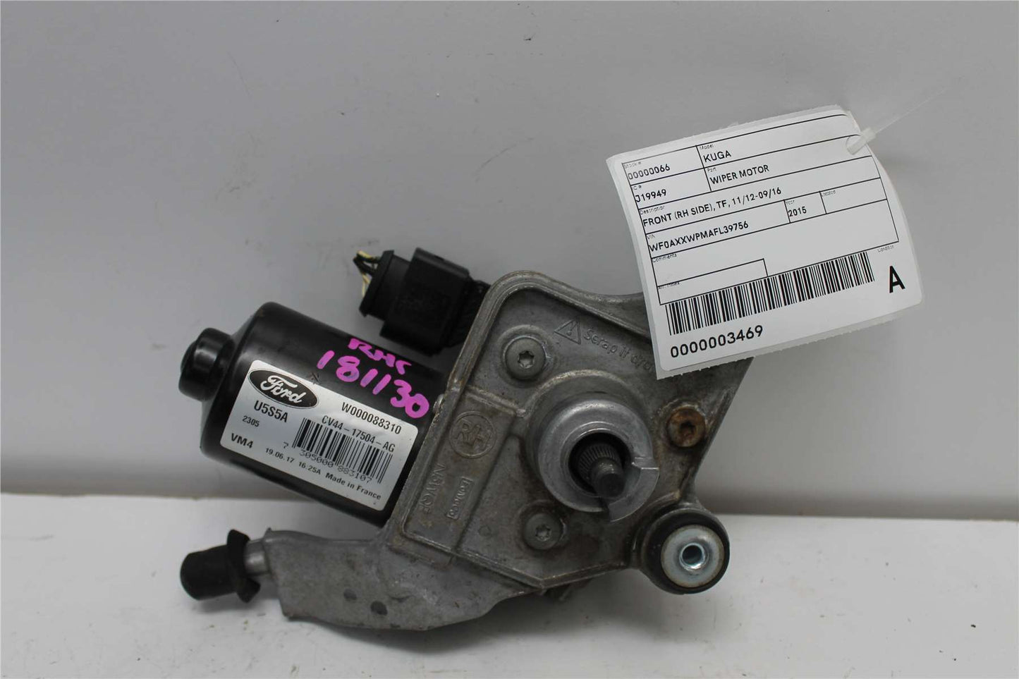 Ford, Kuga Wiper Motor Front (Rh Side) Tf 11/12 09/16