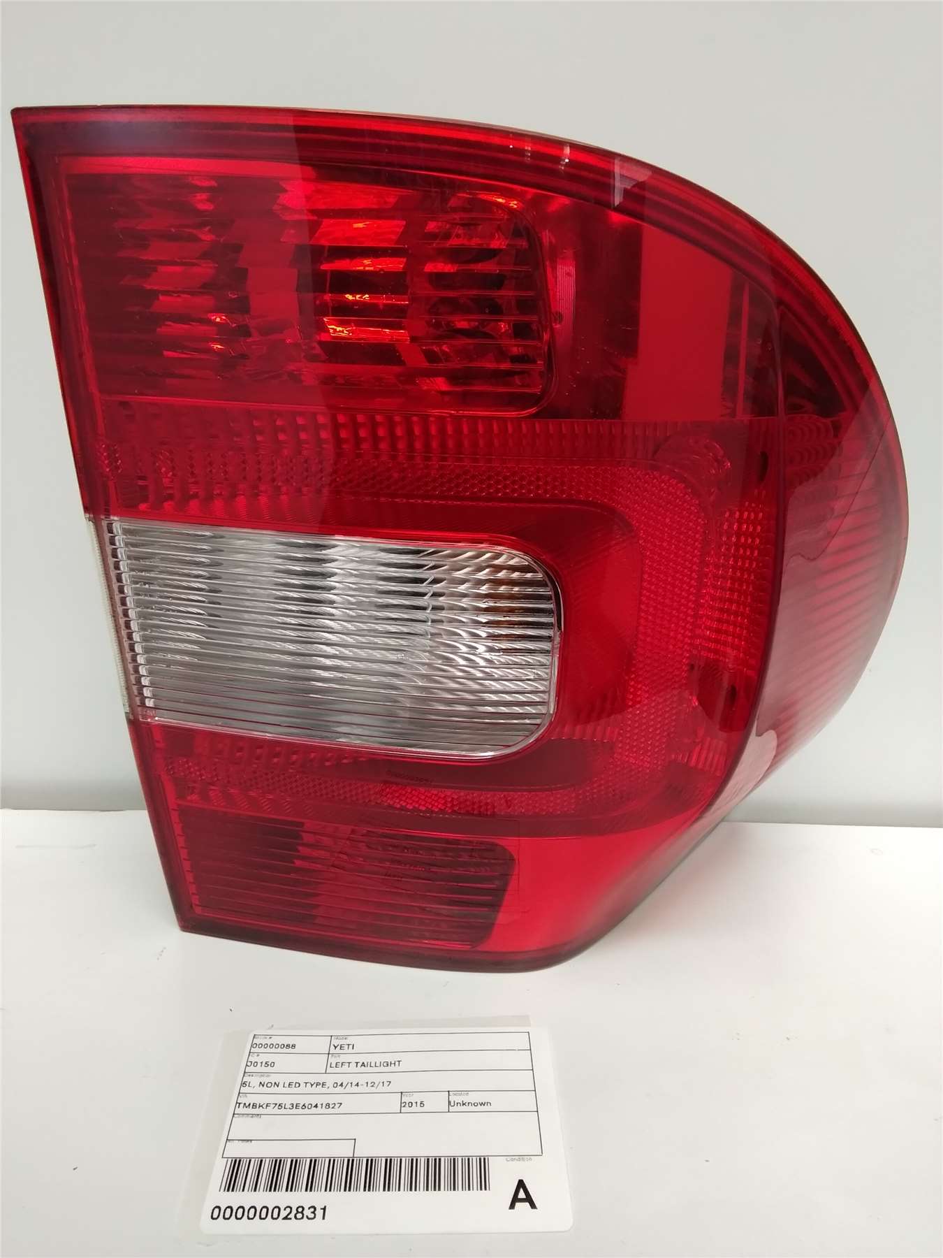 Skoda, Yeti Left Taillight 5L Non Led Type 04/14 12/17