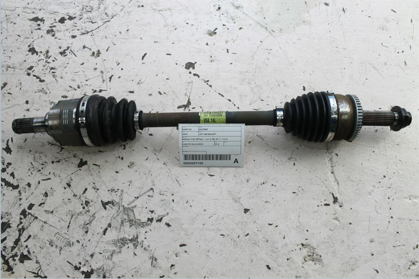 Hyundai, Accent Left Driveshaft Manual T/M Petrol 1.4/1.6 Rb 07/11 19/19